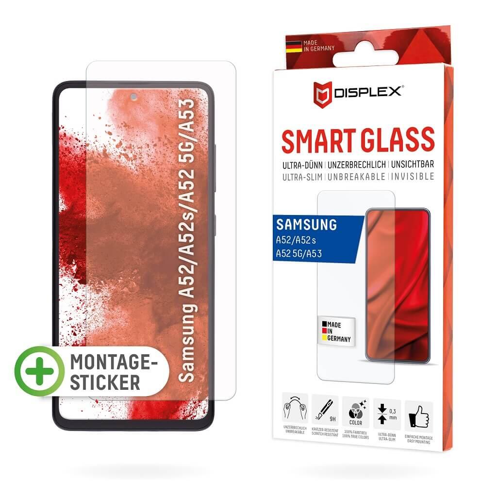 DISPLEX Smart Glass Displayschutzfolie für Samsung Galaxy A52/ A52S/ A52 5G/ A53 5G