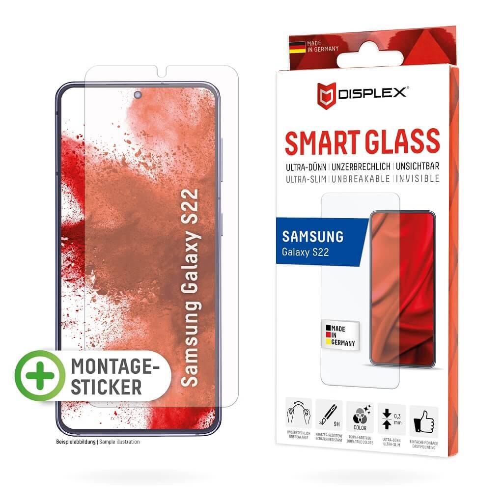 DISPLEX Smart Glass Displayschutzfolie für Samsung Galaxy S22