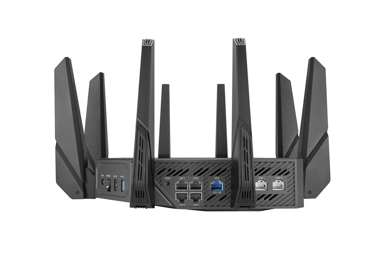 ASUS ROG Router GT-AXE16000 Rapture Quad-Band 6GHz WiFi 6E 10G Ethernet (90IG06W0-MU2A10)