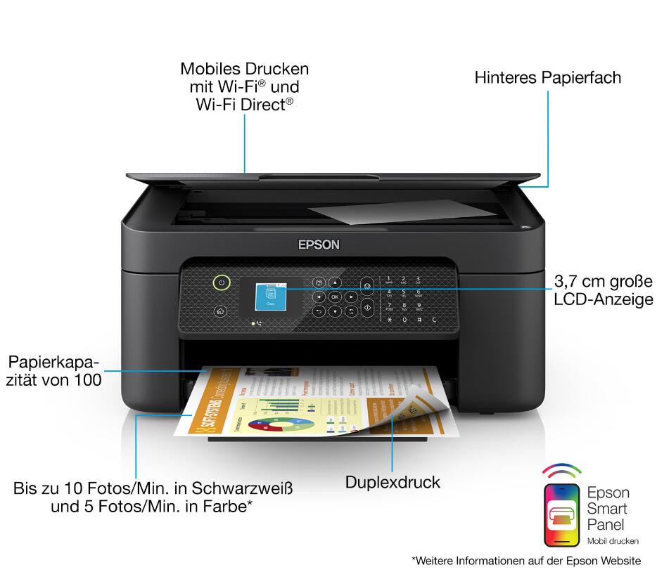 Epson WorkForce WF-2910DWF Tintenstrahl-Multifunktionsgerät