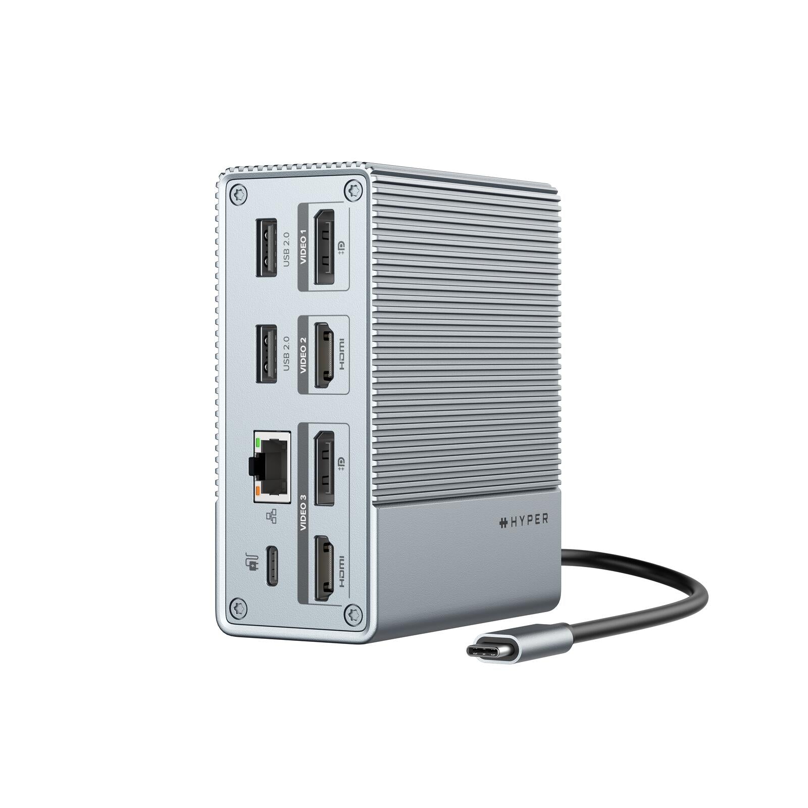 Hyper® HyperDrive Gen2 12-in-1 USB-C Docking Station, silber