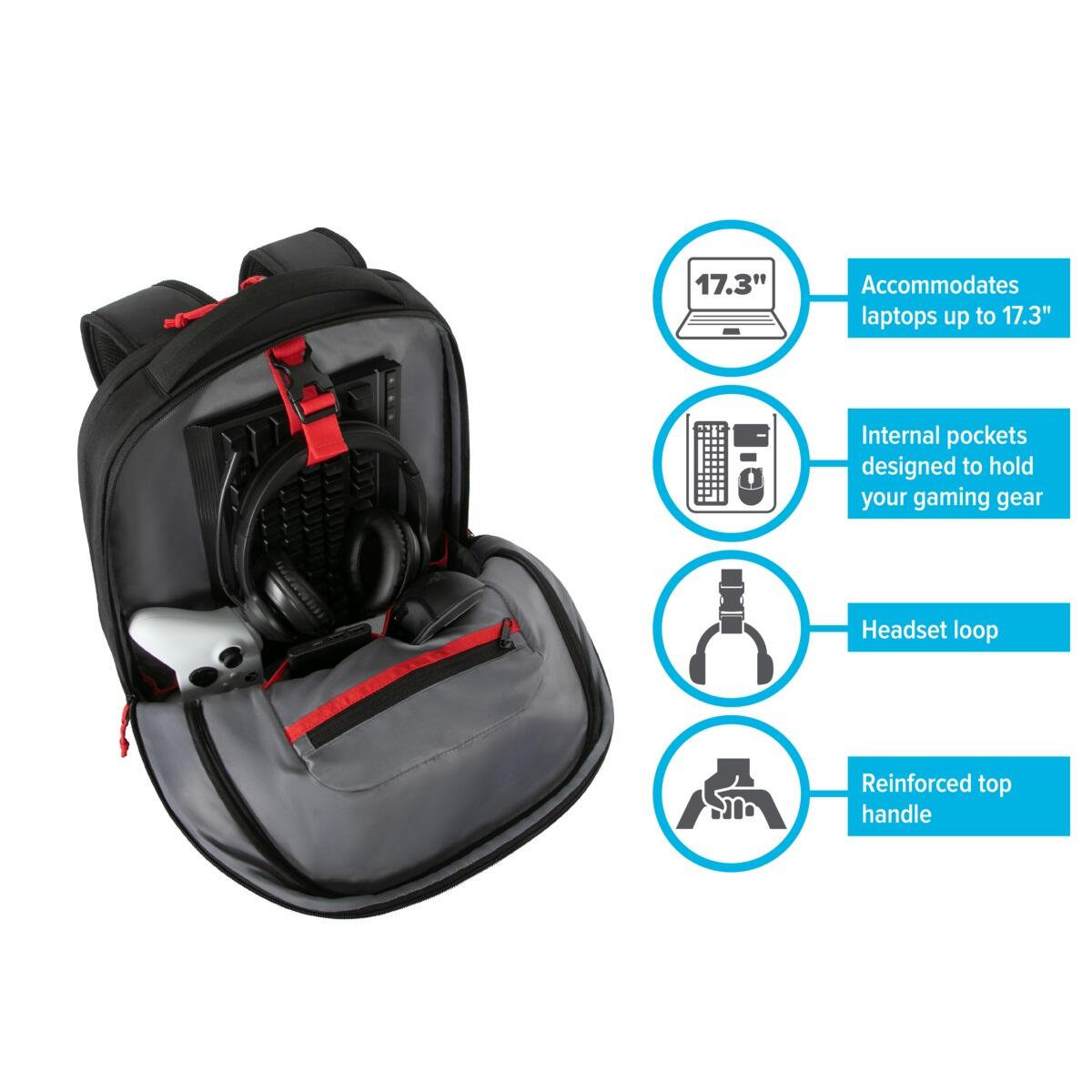Targus 17.3Ã¢ÂÂ Strike II Gaming-Rucksack, Schwarz