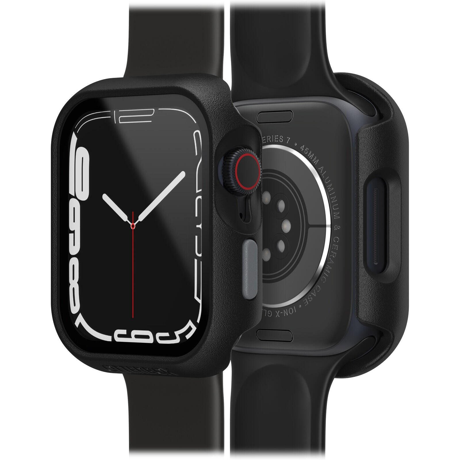 OtterBox Eclipse Case mit Displayschutz für die Apple Watch 7-9, 41mm - Pavement (Schwarz)