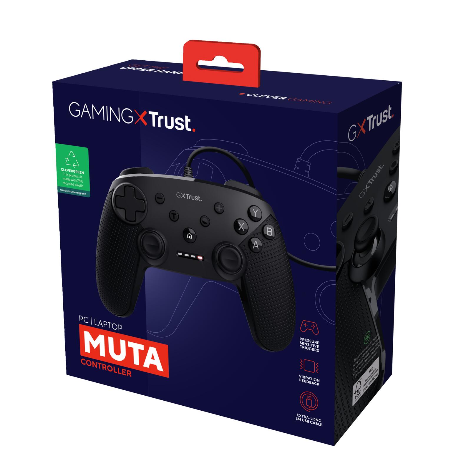 Trust Gaming GXT 541 Muta PC-Gaming-Controller - Schwarz