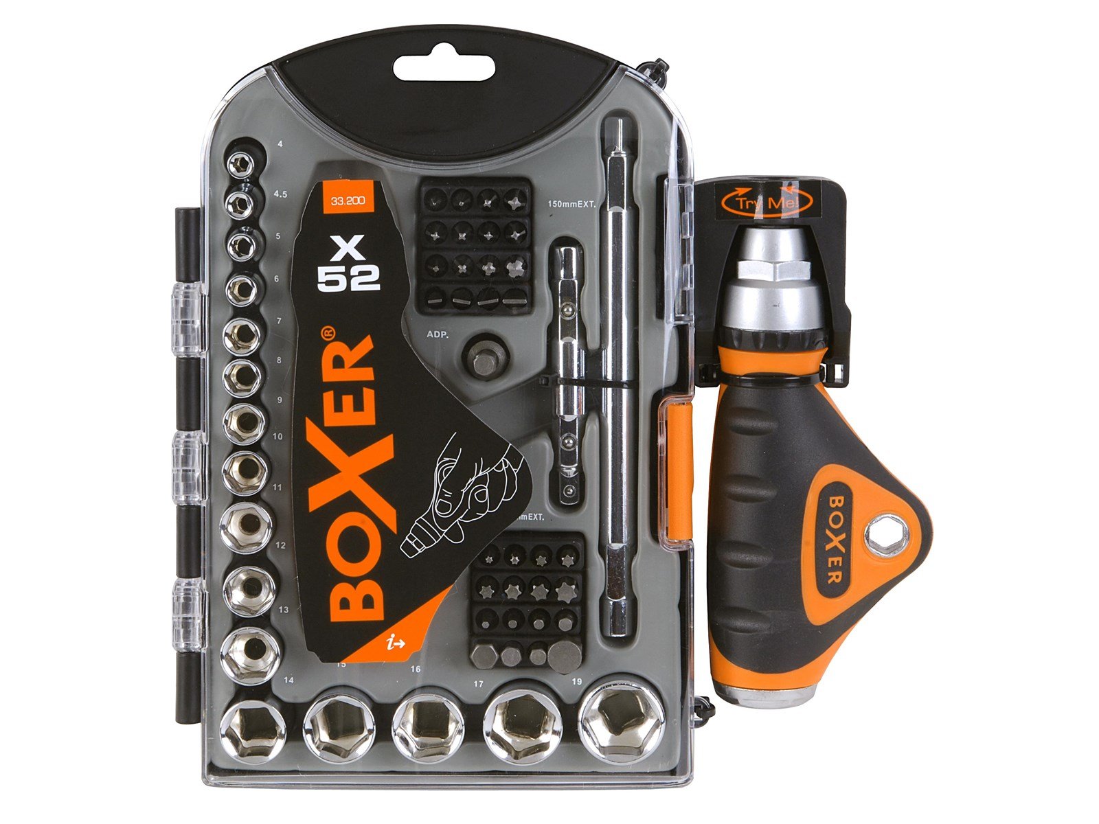 Boxer Socket and bit set - 52 pieces