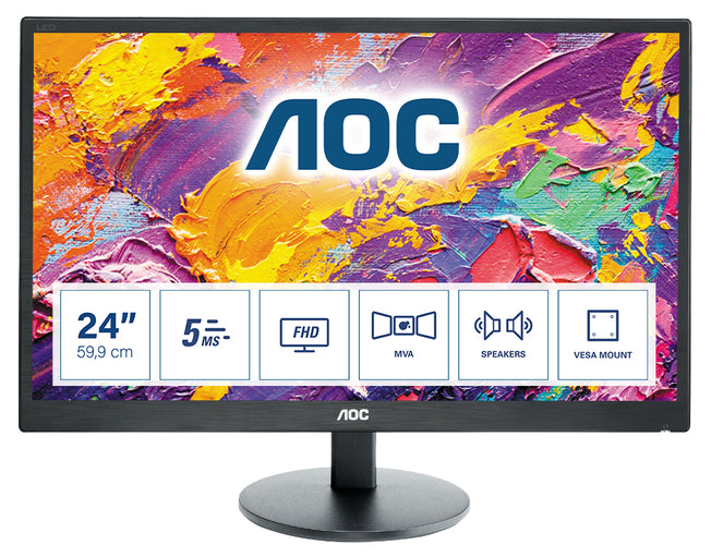 AOC 59,9cm (23,6") M2470Swh  16:09 2xHDMI MVA black   Spk 5m