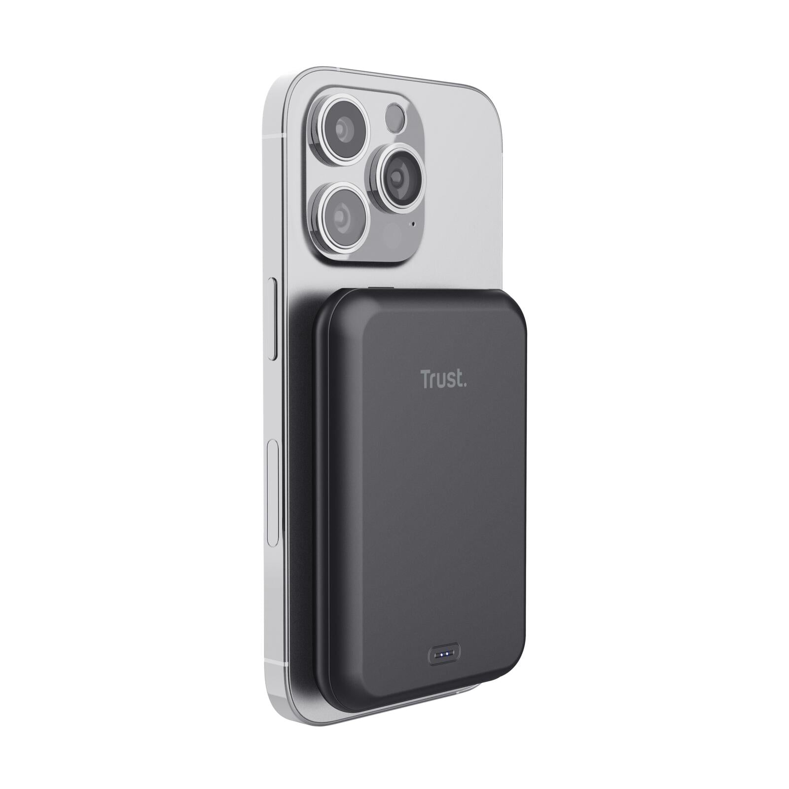 Trust Magno Magnetische kabellose 5.000 mAh-Powerbank - Schwarz
