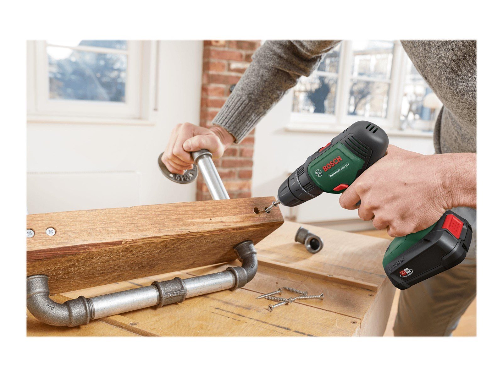 Bosch AKKUSLAGBOREMASKINE UNI IMPACT 18V 2X1.5
