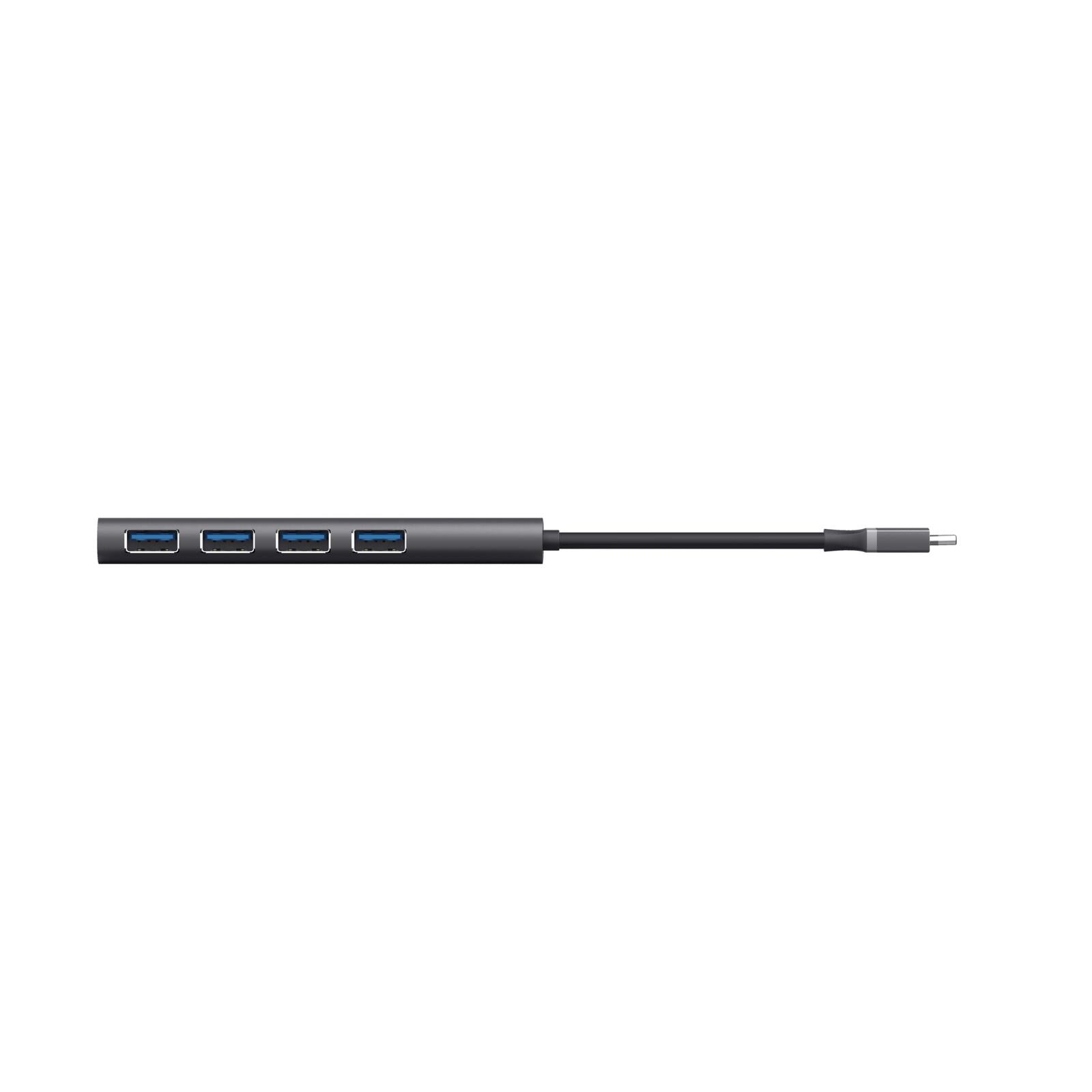 Trust Halyx USB-C zu USB-A 3.2 Gen1- Hub mit 4 Anschlüssen - Grau