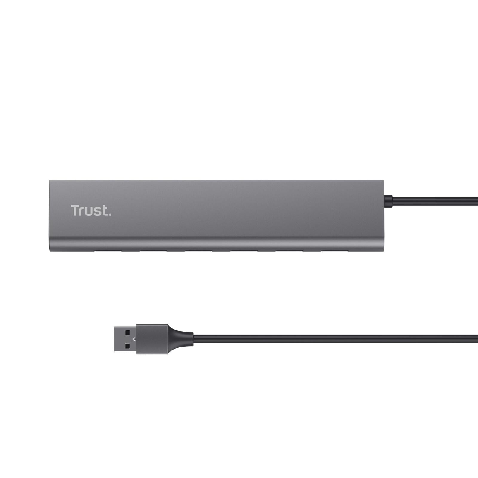 Trust Halyx USB 3.2 Gen1-Hub mit 7 Anschlüssen - Grau
