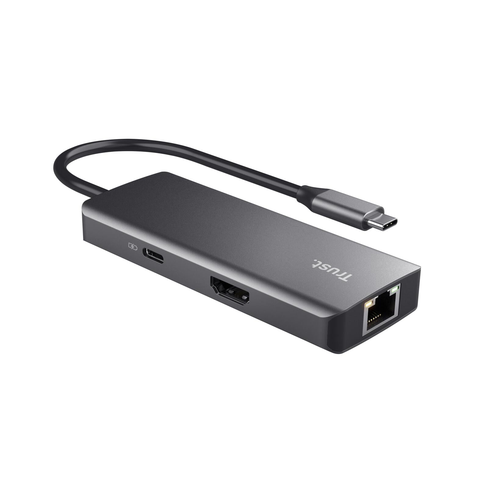 Trust Dalyx 6-in-1 USB-C Multi-Port Adapter - Silber
