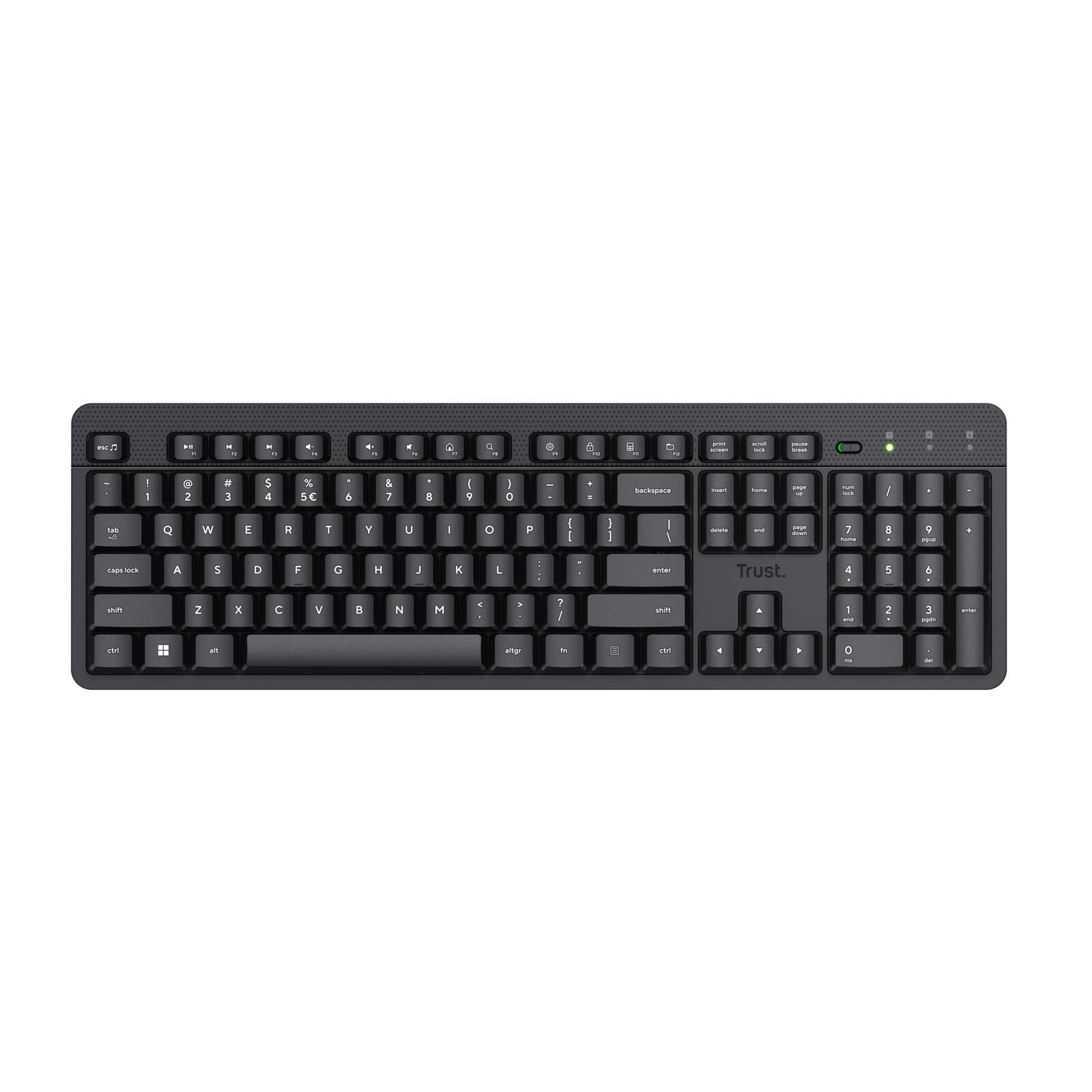 Trust Ody II Leise kabellose Tastatur - Schwarz DE