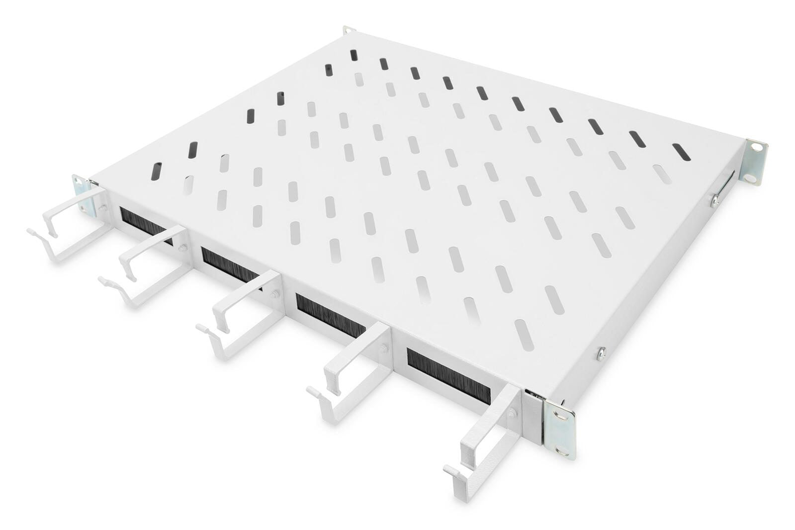 Digitus Fachboden 19'-Schränke festeinbau für 600mm Tiefe bis 120kg 1HE inkl. Kabelmanagement RAL7035 grau (DN-97680)