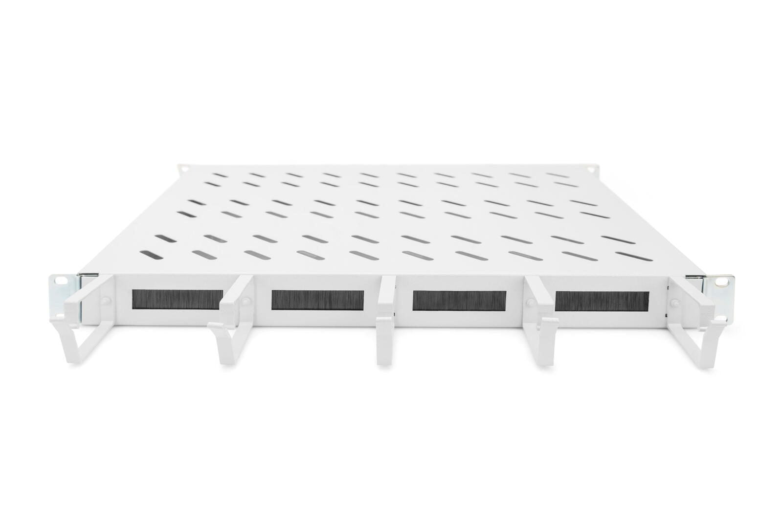 Digitus Fachboden 19'-Schränke festeinbau für 600mm Tiefe bis 120kg 1HE inkl. Kabelmanagement RAL7035 grau (DN-97680)