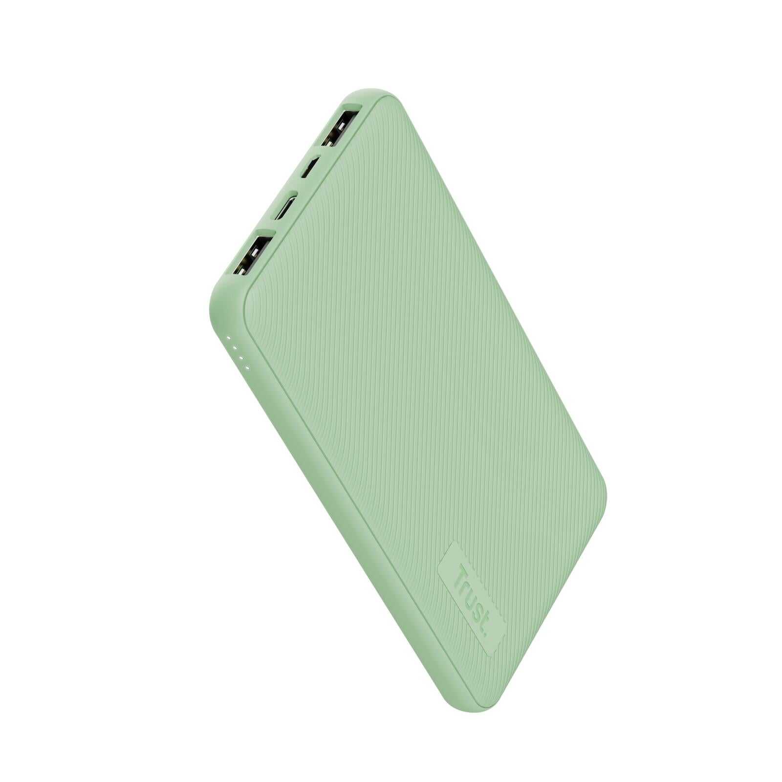 Trust Primo Ultradünne 10.000 mAh Powerbank - Grün