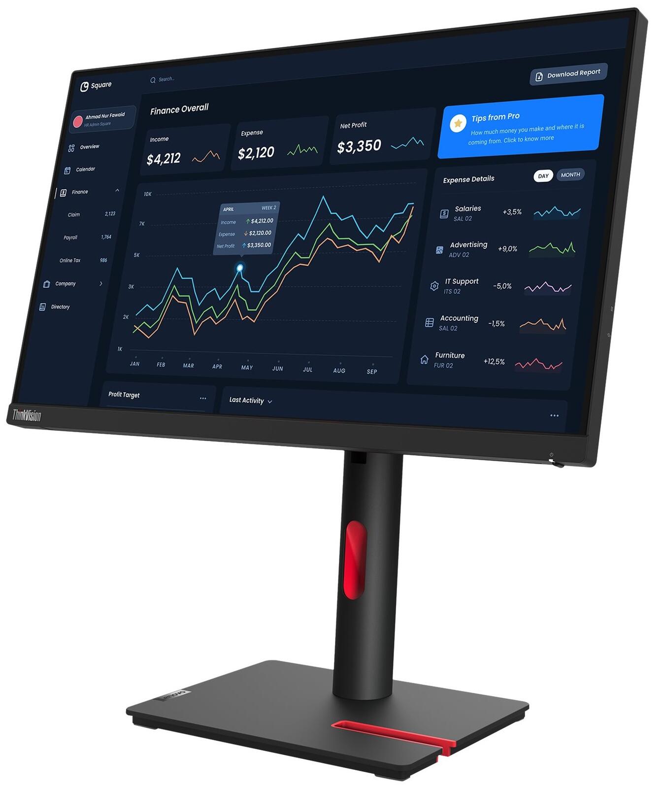 Lenovo ThinkVision T22i-30 Monitor 54,6cm (21,5 Zoll)