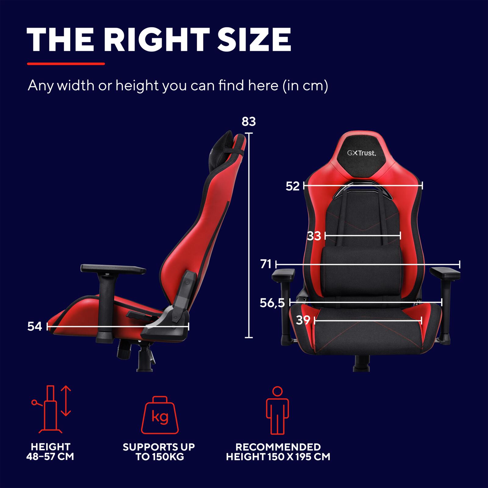 Trust Gaming GXT 714R Ruya Komfortabler Gaming-Stuhl - Rot