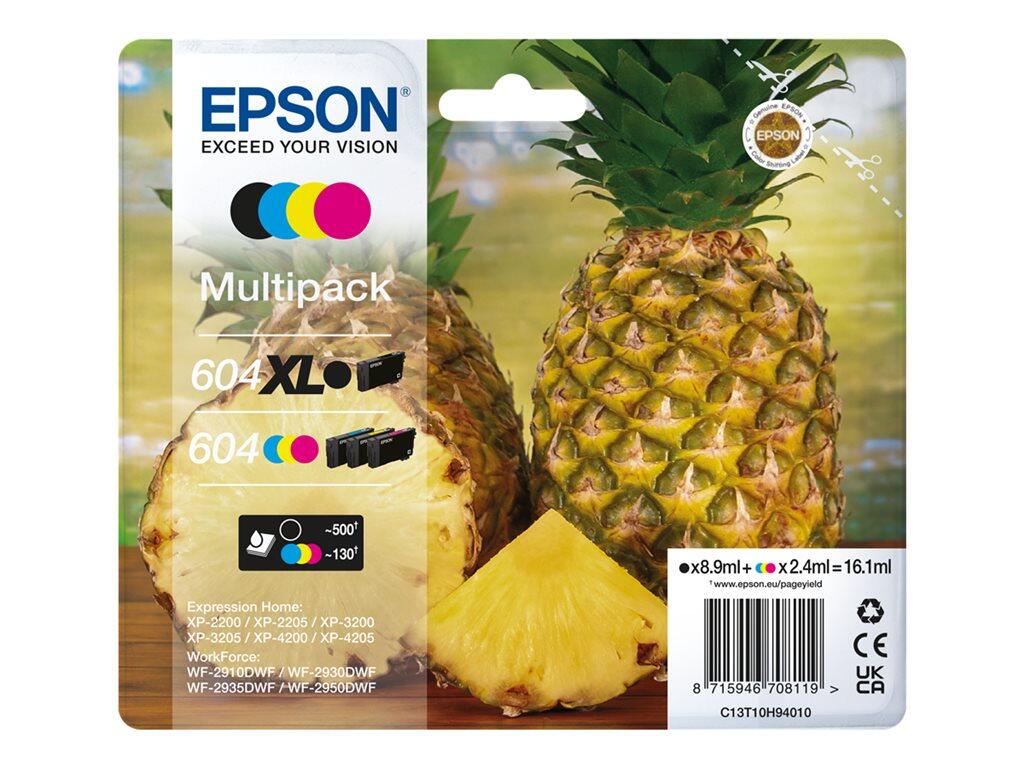Epson Original 604XL BK / 604 CMY Ananas Druckerpatrone - 4er Multipack
