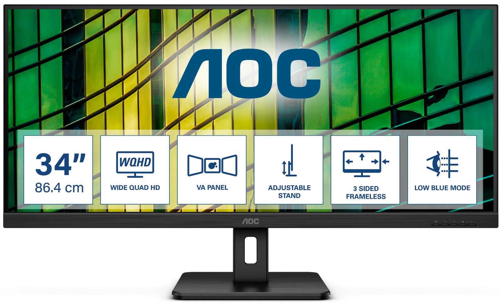 AOC U34E2M/BK Monitor 86,4 cm (34 Zoll)
