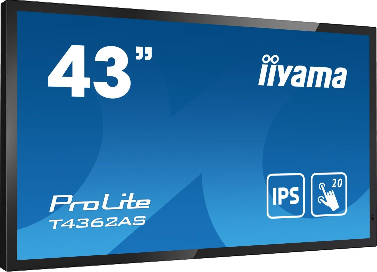 iiyama PROLITE T4362AS-B1 interaktiv Signage Display 108 cm (42,5 Zoll) 4K-UHD, IPS, 500 cd/m², 24/7, LAN, Android