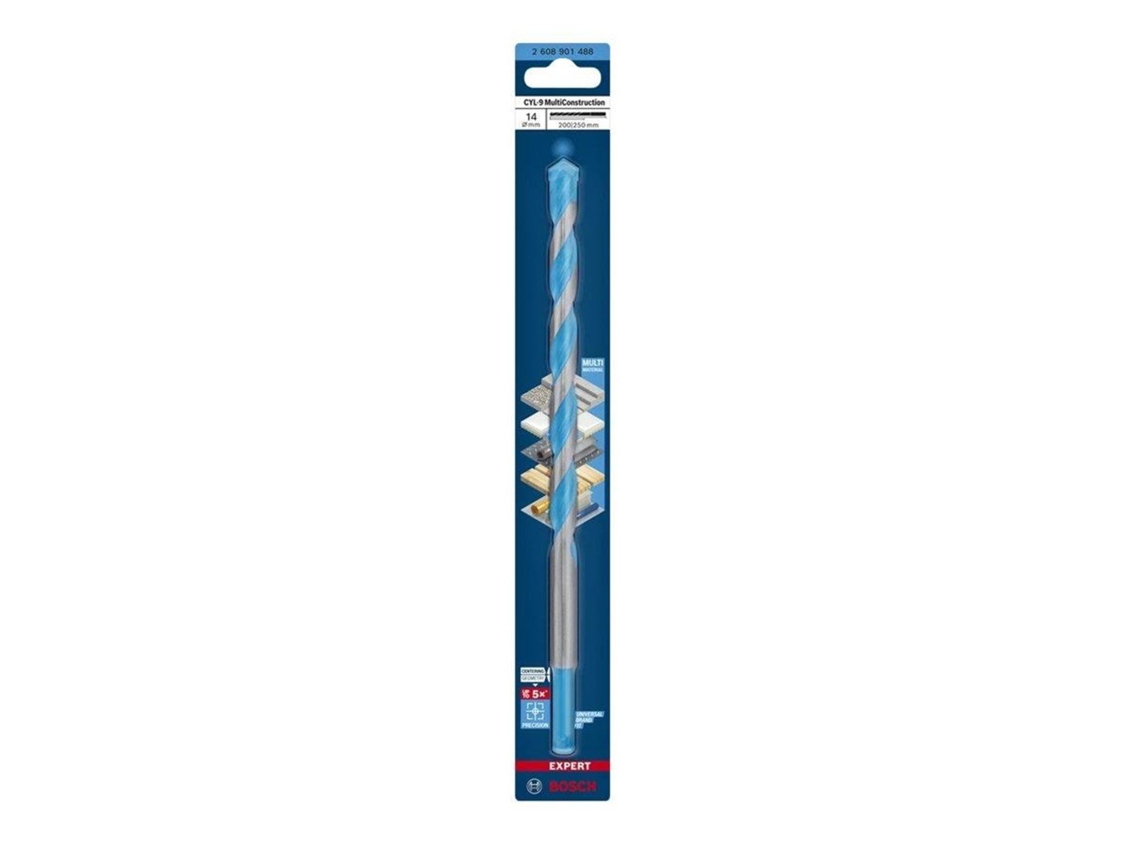 Bosch BOR CYL MULTICONSTRUCTION 14X250MM