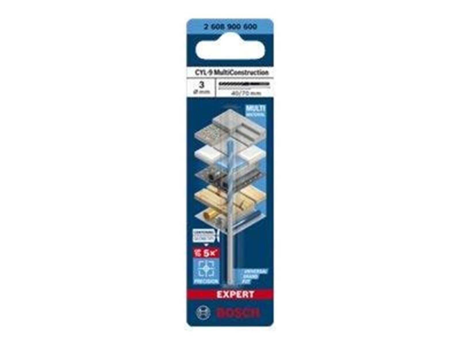 Bosch BOR CYL MULTICONSTRUCTION 3X70MM