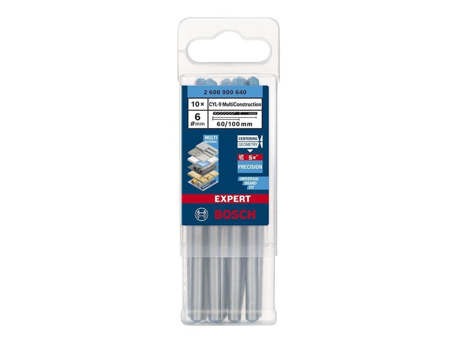 Bosch BOR CYL MULTICONSTRUCTION 6X100MM 10 STK