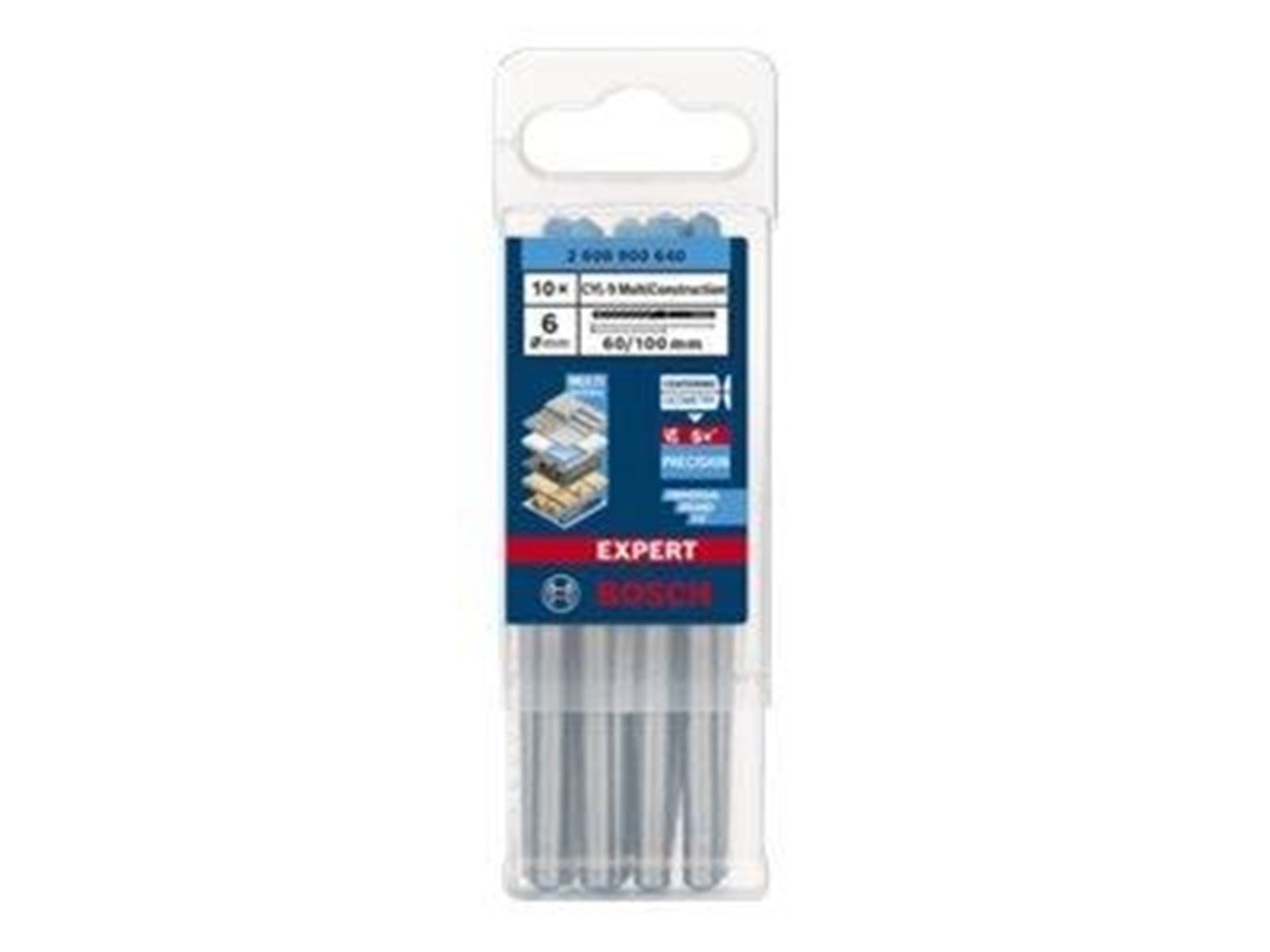 Bosch BOR CYL MULTICONSTRUCTION 6X100MM 10 STK