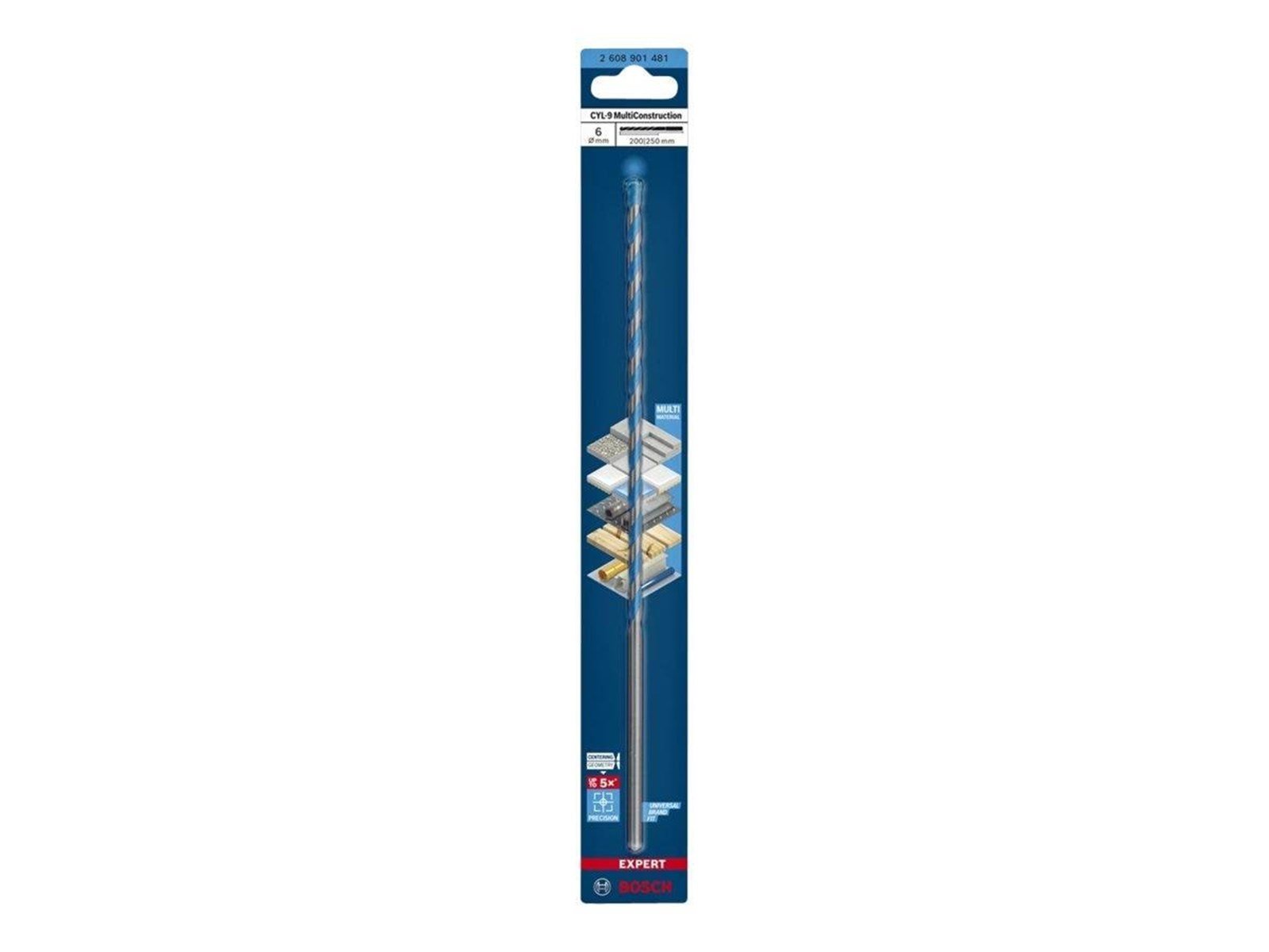 Bosch BOR CYL MULTICONSTRUCTION 6X250MM