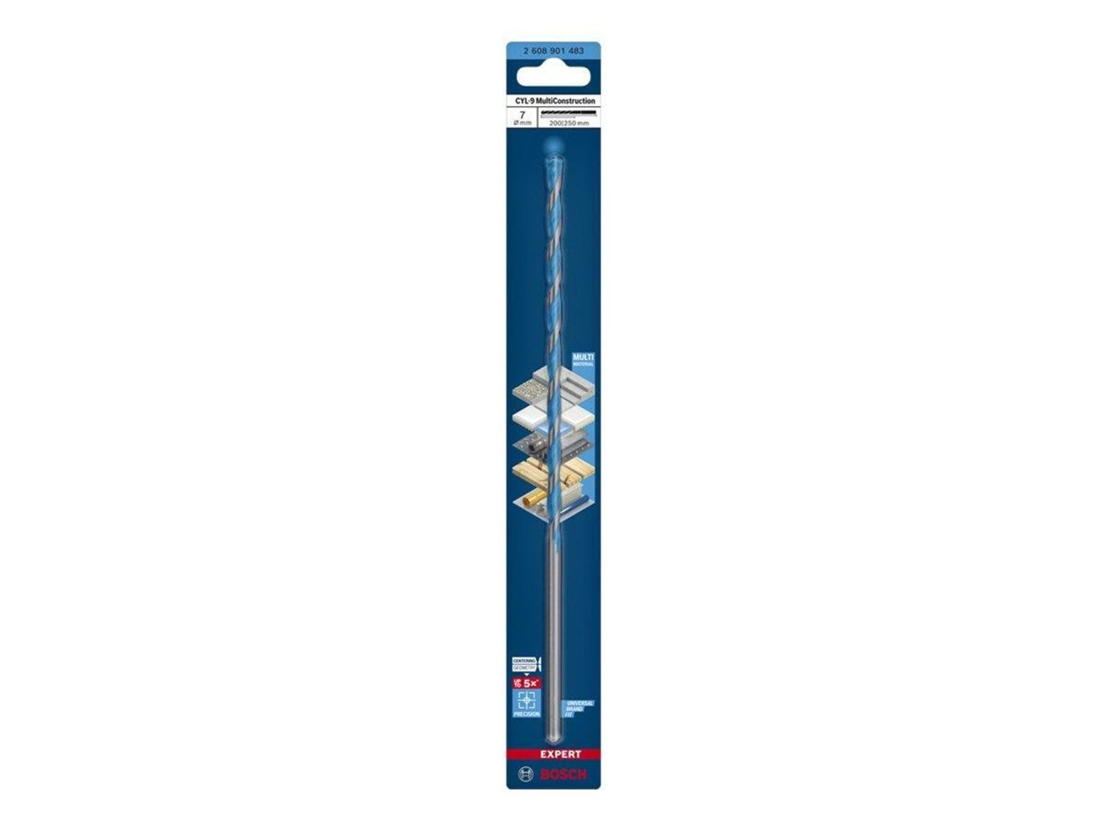 Bosch BOR CYL MULTICONSTRUCTION 7X250MM