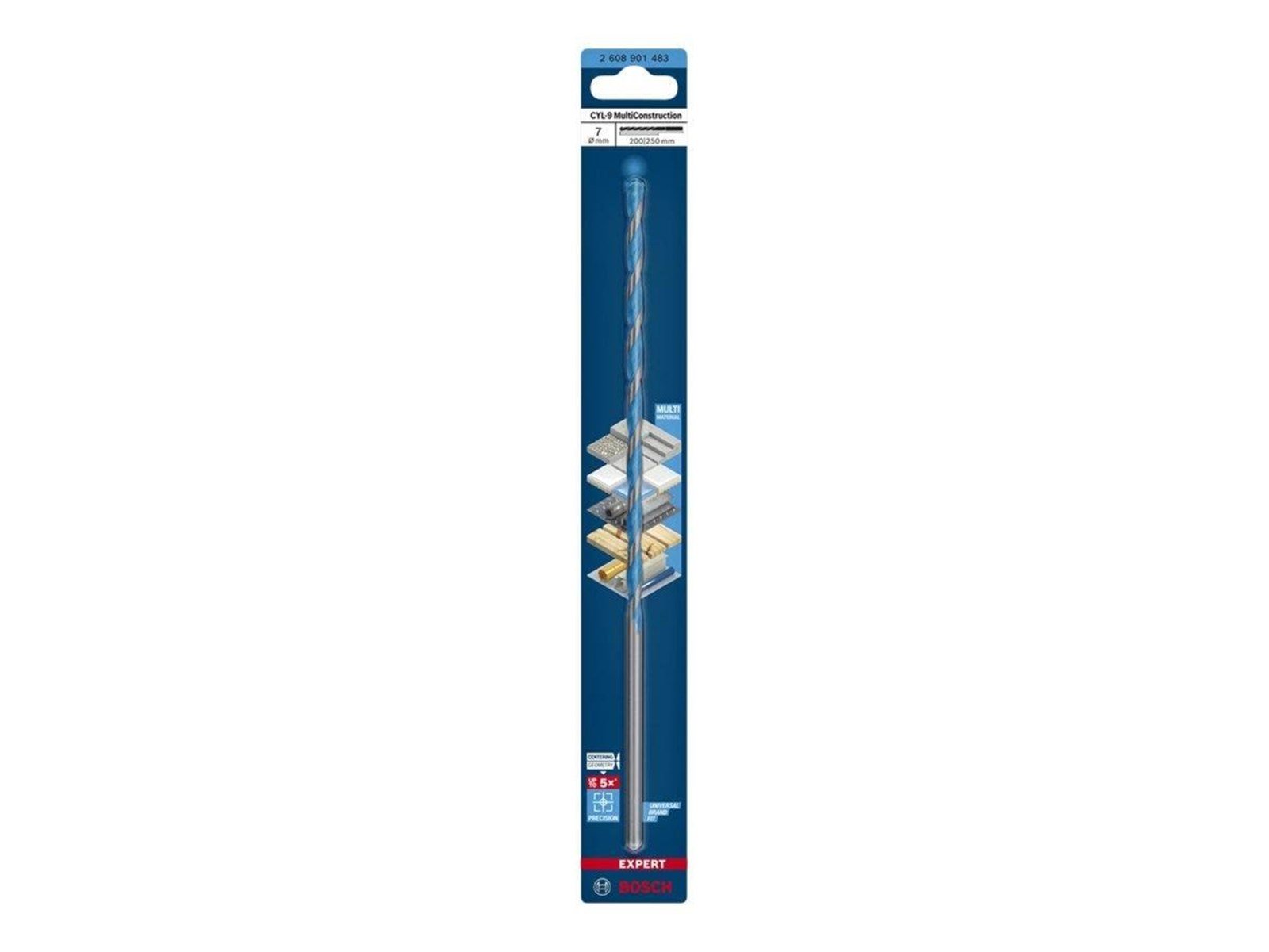 Bosch BOR CYL MULTICONSTRUCTION 7X250MM