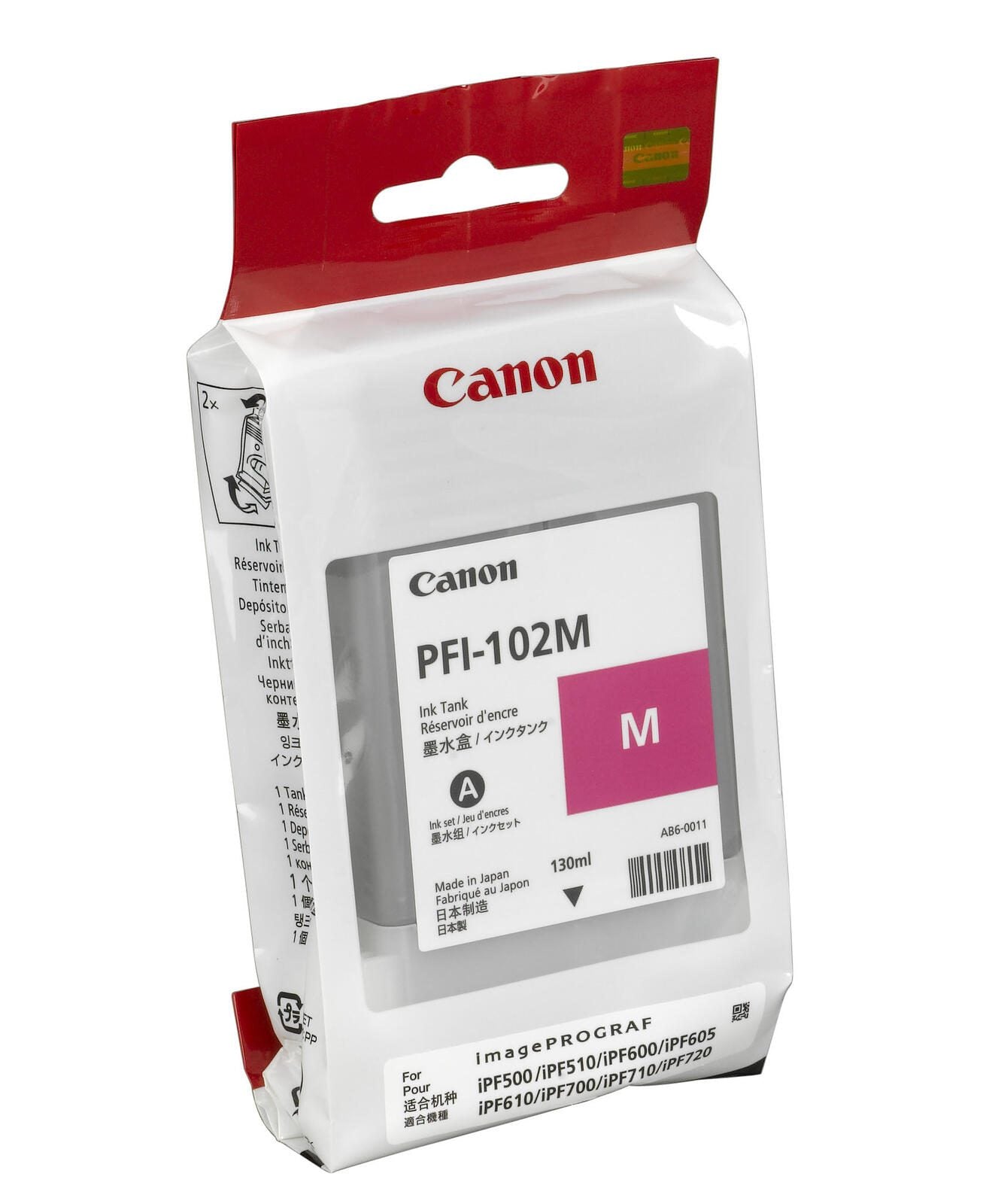 Canon Original PFI-102M Druckerpatrone - magenta 740 Seiten