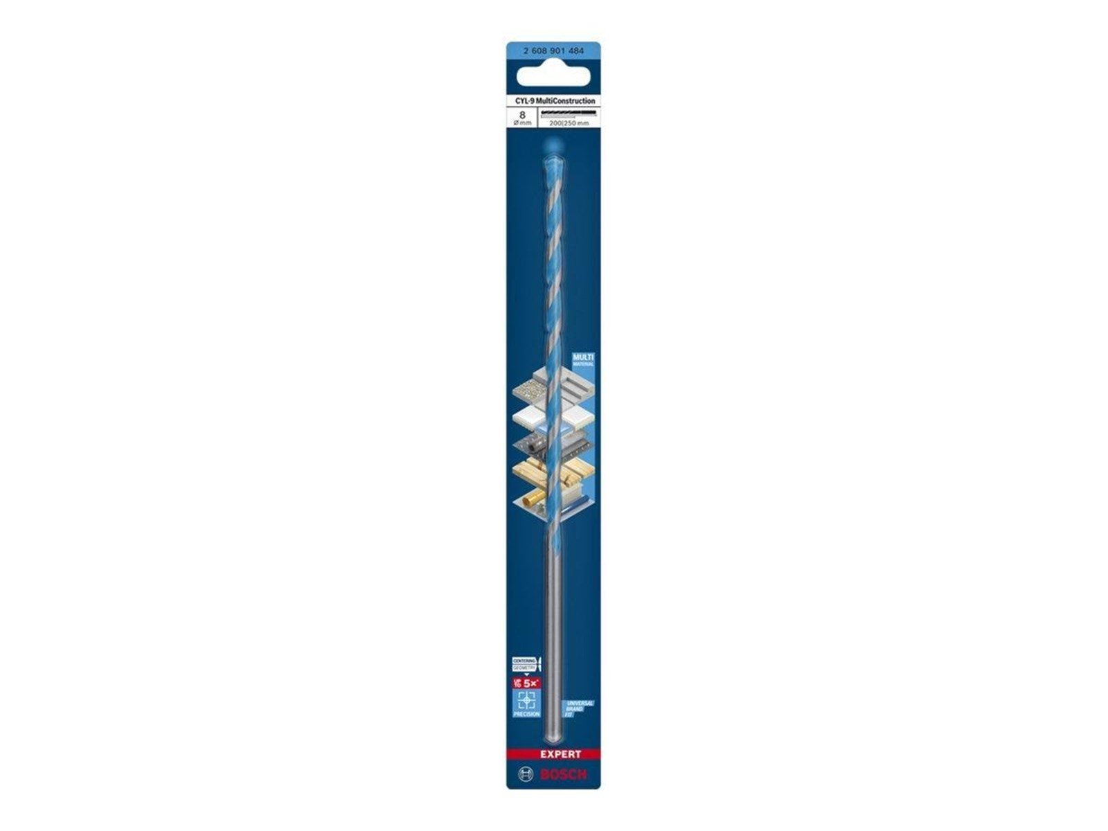 Bosch BOR CYL MULTICONSTRUCTION 8X250MM