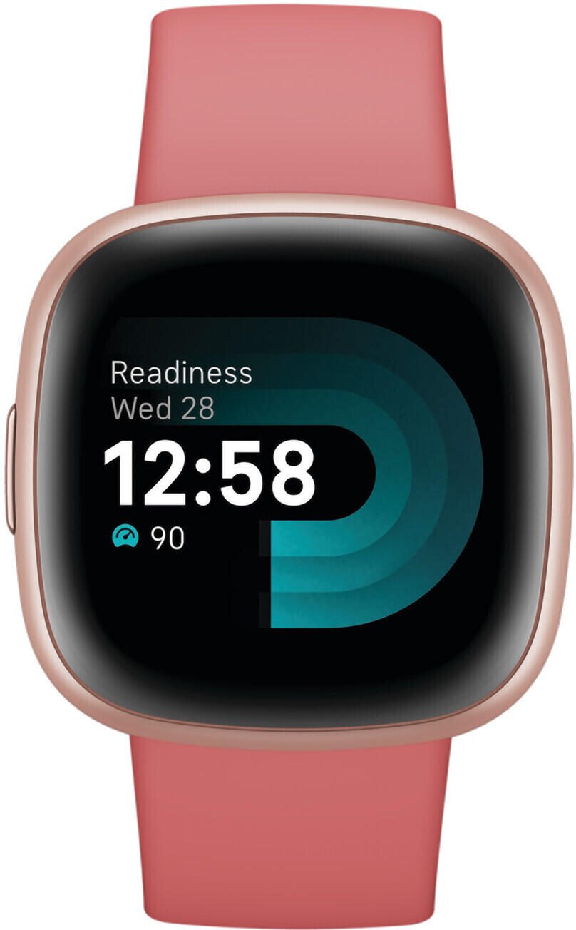 B-WARE Fitbit Versa 4 Fitness-Smartwatch, Sand/Copper Rose