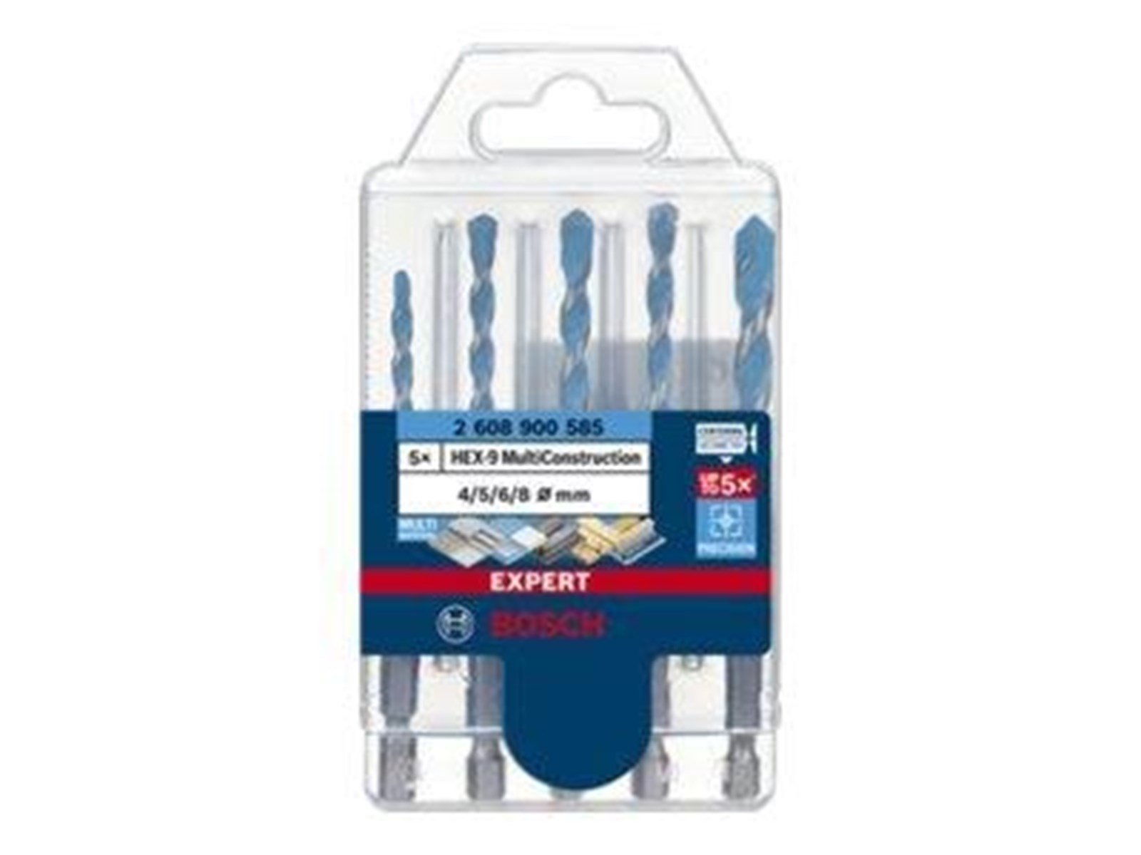 Bosch BORSÃ†T HEX MULTICONSTRUCTION 4-8MM 5 STK
