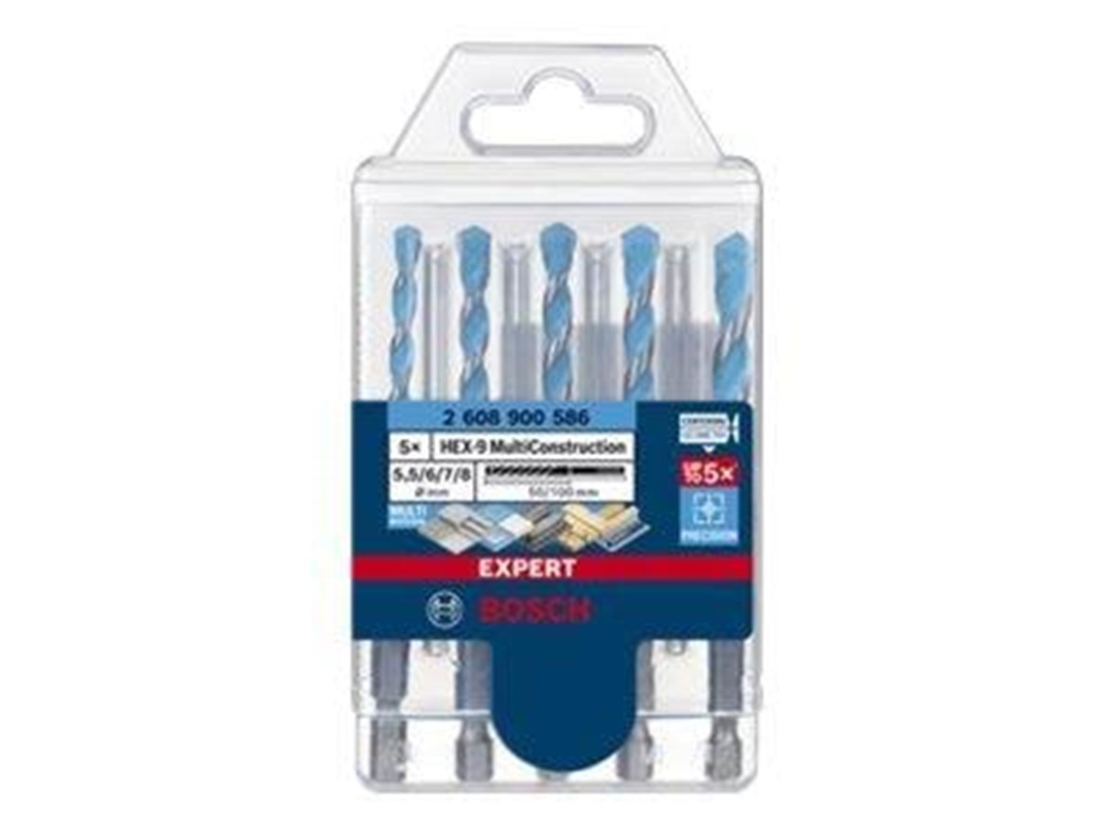 Bosch BORSÃ†T HEX MULTICONSTRUCTION 5.5-8MM 5ST