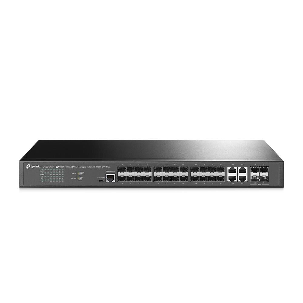 TP-LINK JetStream TL-SG3428XF 28-Ports 20xGigabit SFP + 4xSFP+ 4xRJ-45 Ports L2+ Managed Switch (TL-SG3428XF)