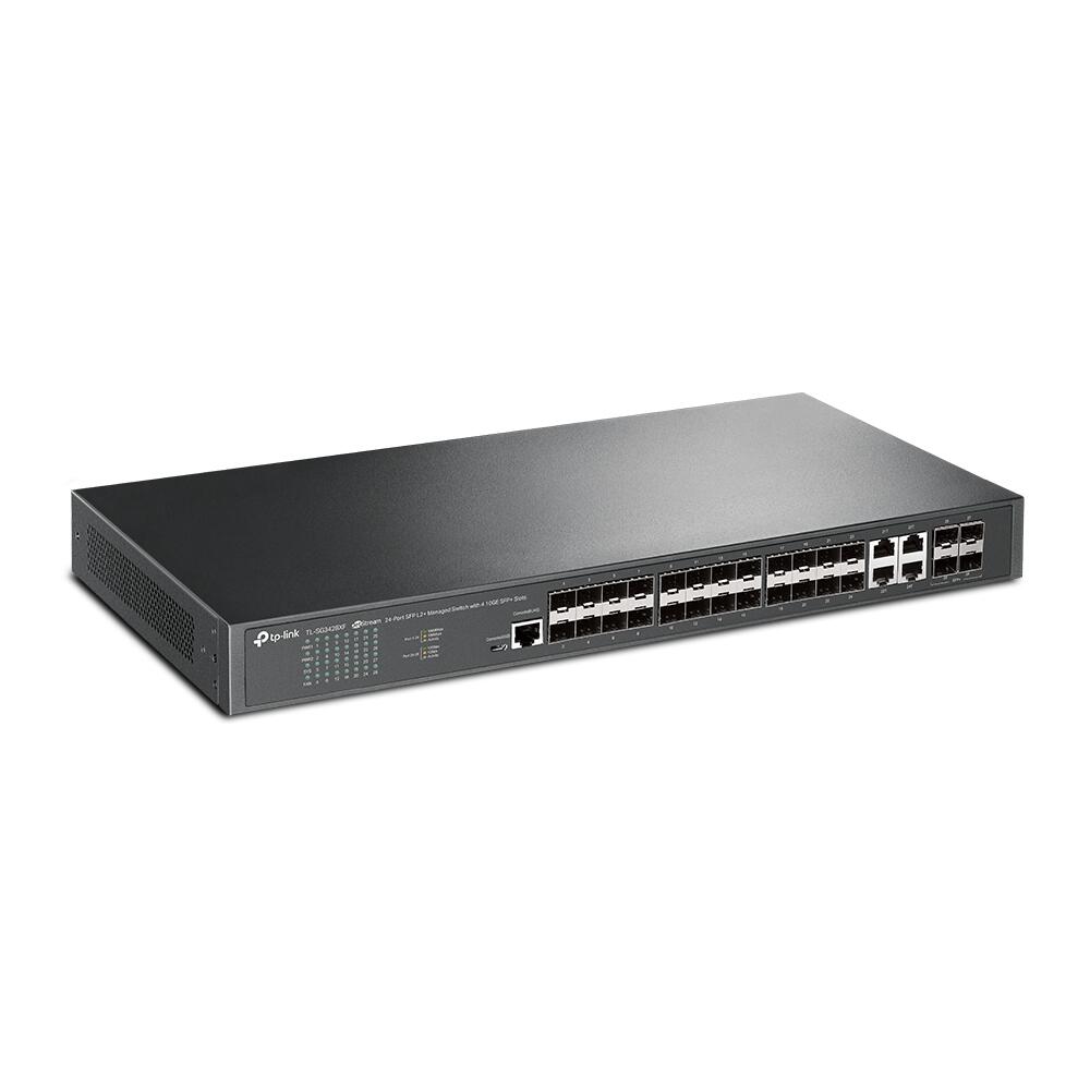 TP-LINK JetStream TL-SG3428XF 28-Ports 20xGigabit SFP + 4xSFP+ 4xRJ-45 Ports L2+ Managed Switch (TL-SG3428XF)