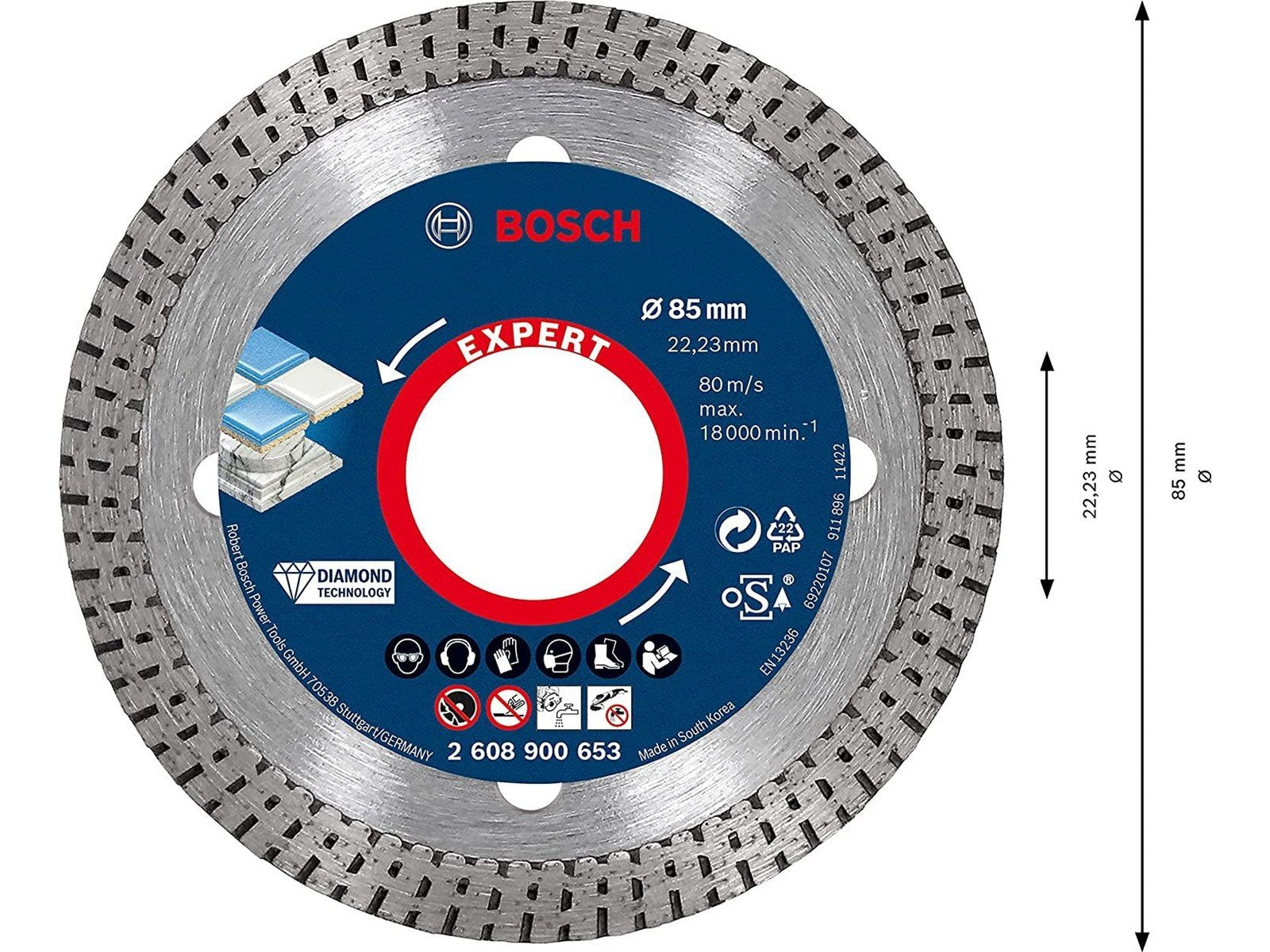 Bosch DIAMANTSKÃ†RESKIVE HARDCERAMIC 85MM