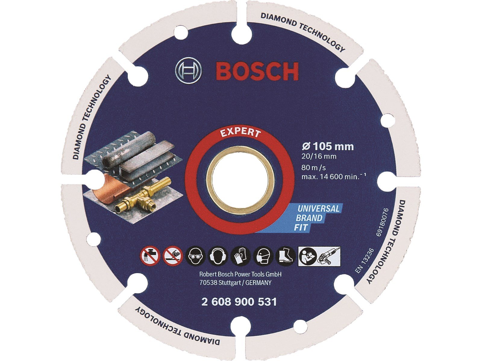 Bosch diamond disc for metal 100x20/16mm