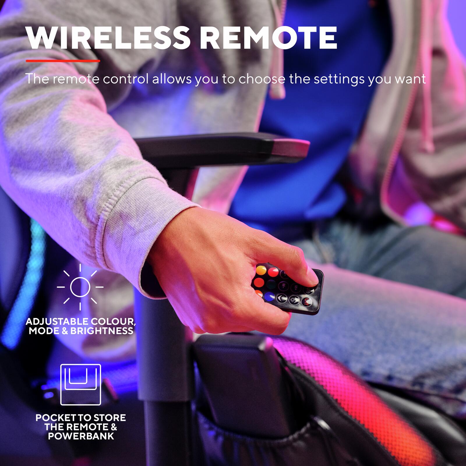 Trust Gaming GXT 719 Ruya Bequemer RGB Gaming-Stuhl - Schwarz