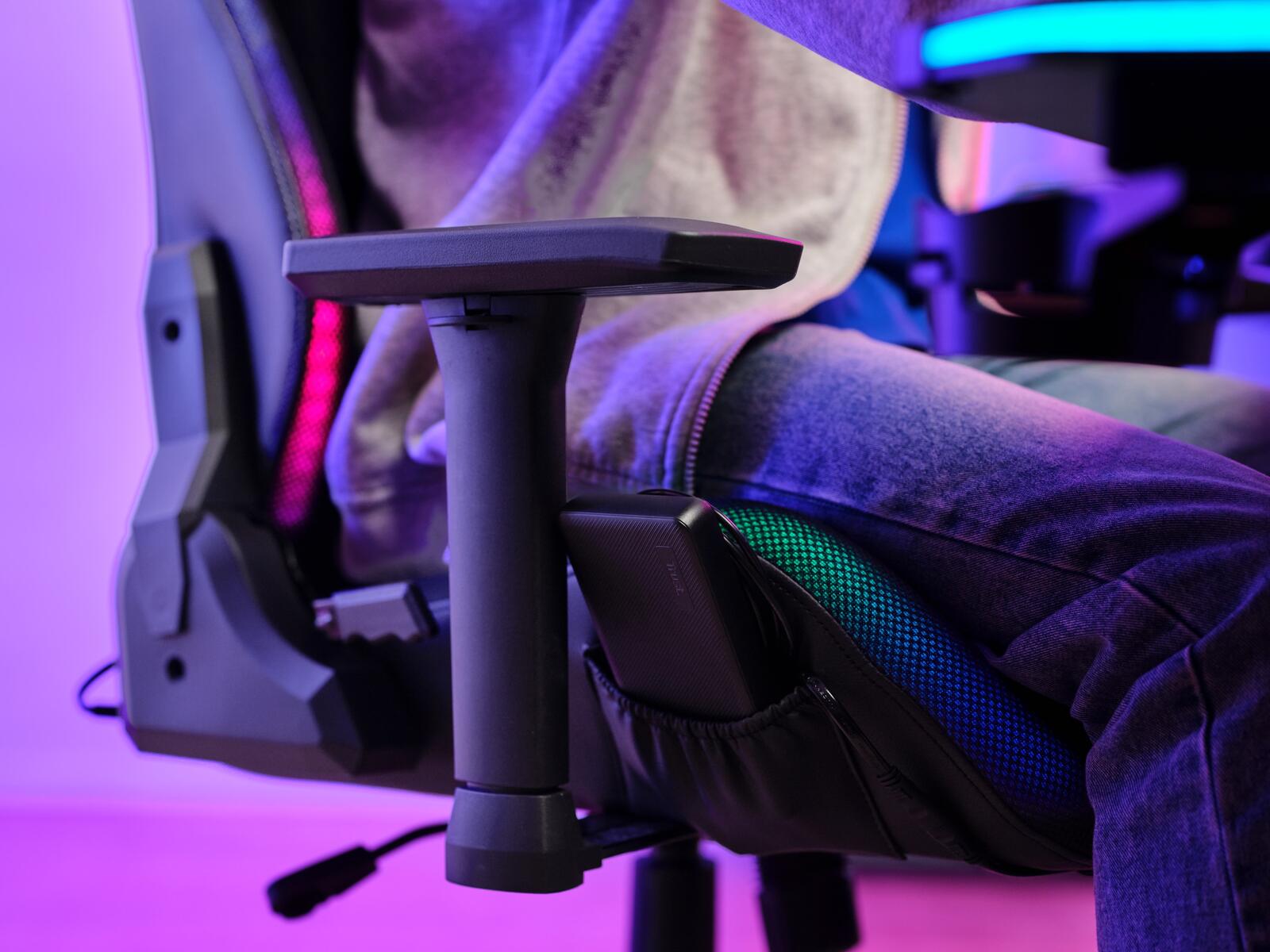 Trust Gaming GXT 719 Ruya Bequemer RGB Gaming-Stuhl - Schwarz