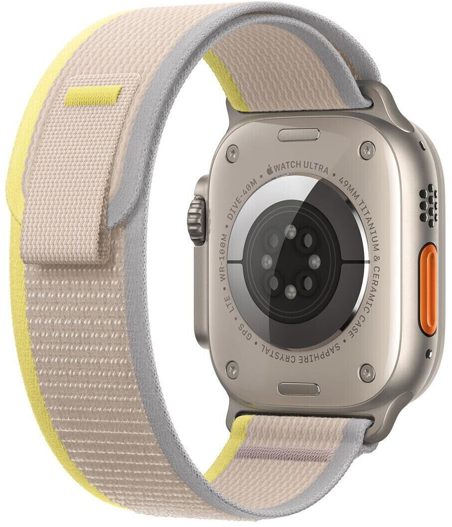 Apple Watch Ultra (GPS + Cellular) 49mm Titaniumgehäuse, Trail Loop gelb / beige