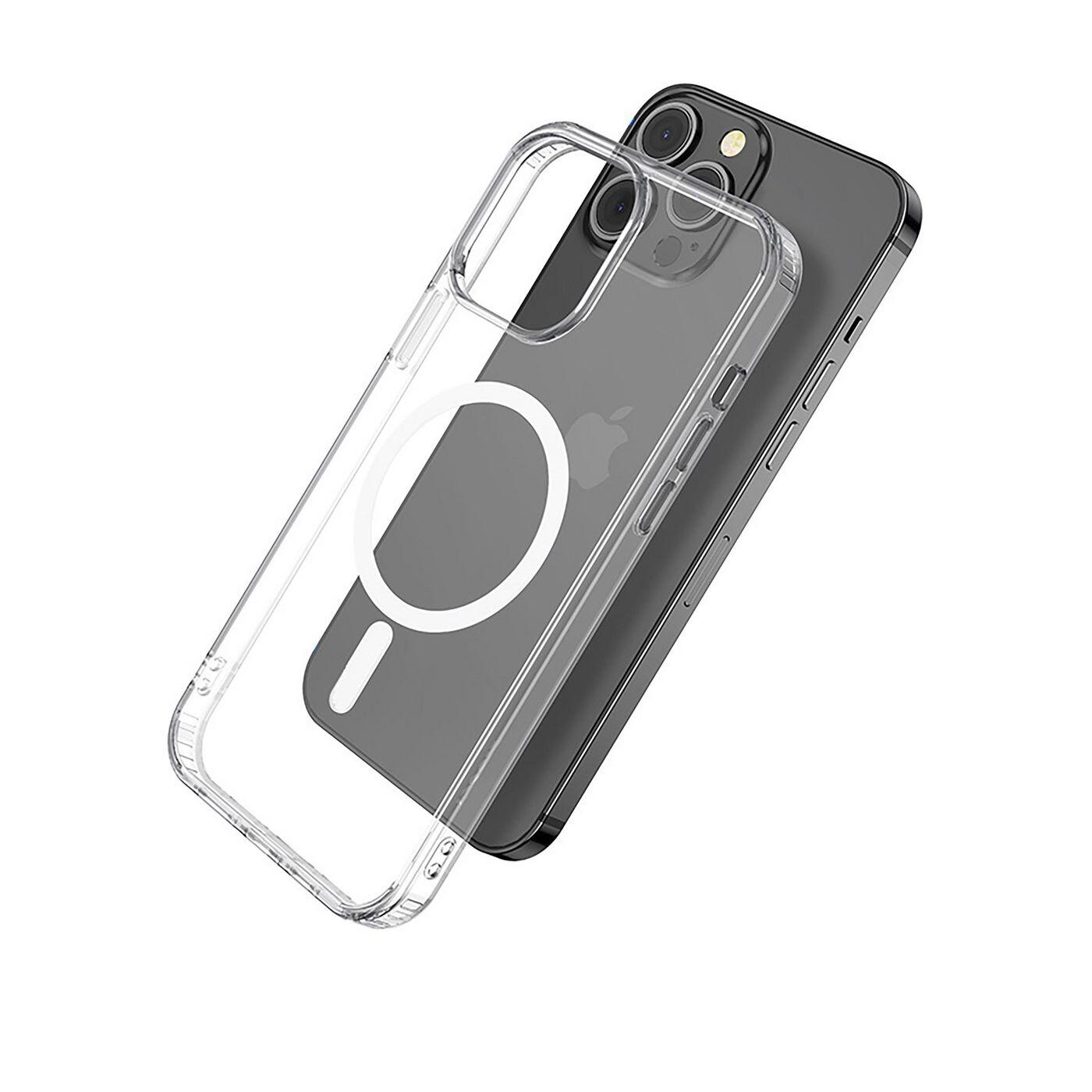 eSTUFF Berlin Magnetic Hybrid Case für das iPhone 14 Pro - Clear