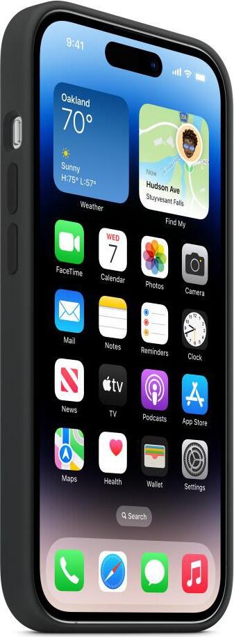 Apple Silikon Case mit MagSafe für Apple iPhone 14 Pro, Mitternacht