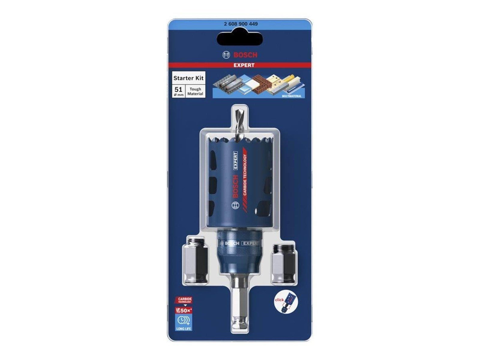 Bosch HULSAV ADAPTERSÃ†T CARBIDE 51MM