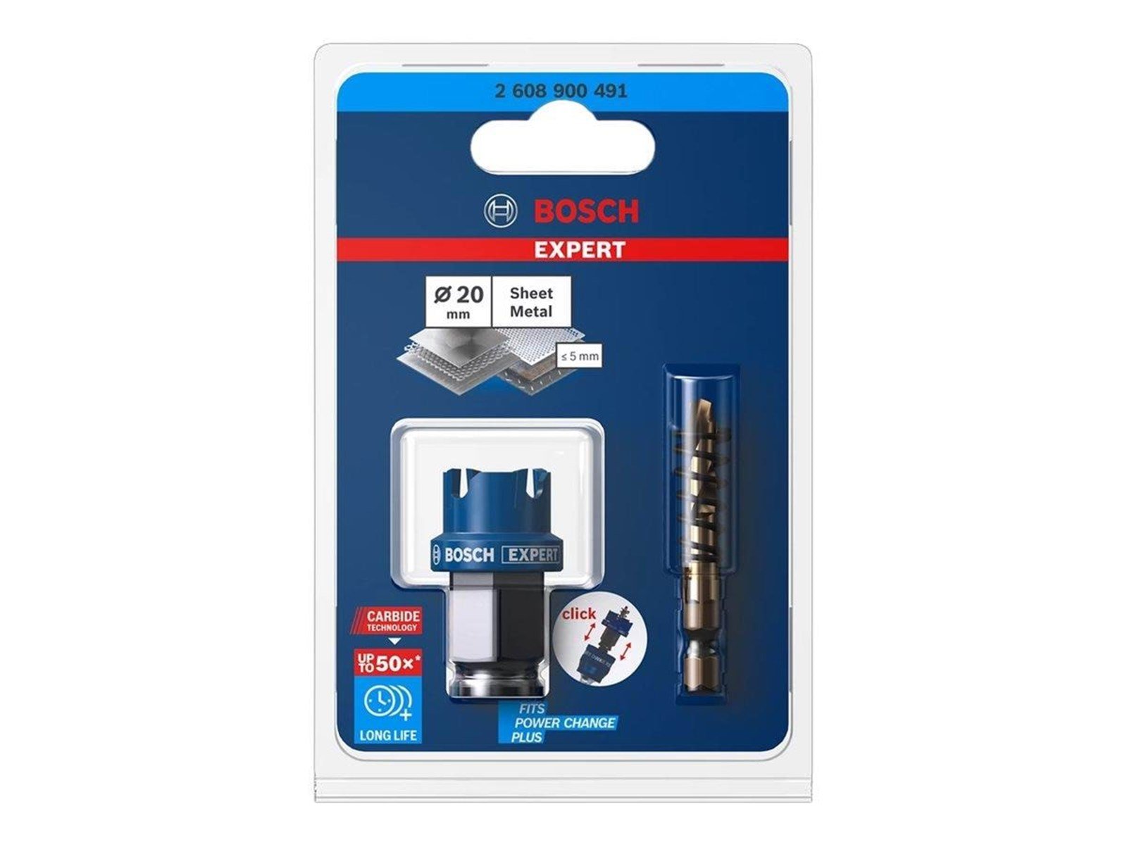 Bosch HULSAV POWERCHANGE SHEET CARBIDE 20MM