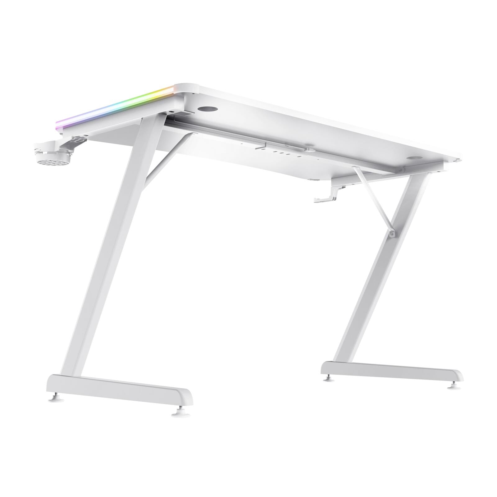 Trust Gaming GXT 709W Luminus RGB Gaming-Tisch - Weiß