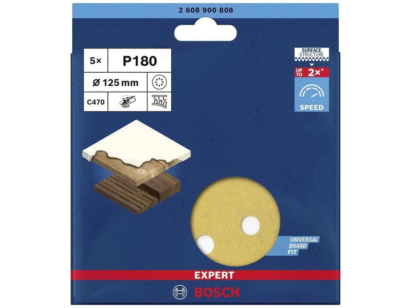 Bosch SLIBEBLAD EXC 125MM K180 8H 5 STK