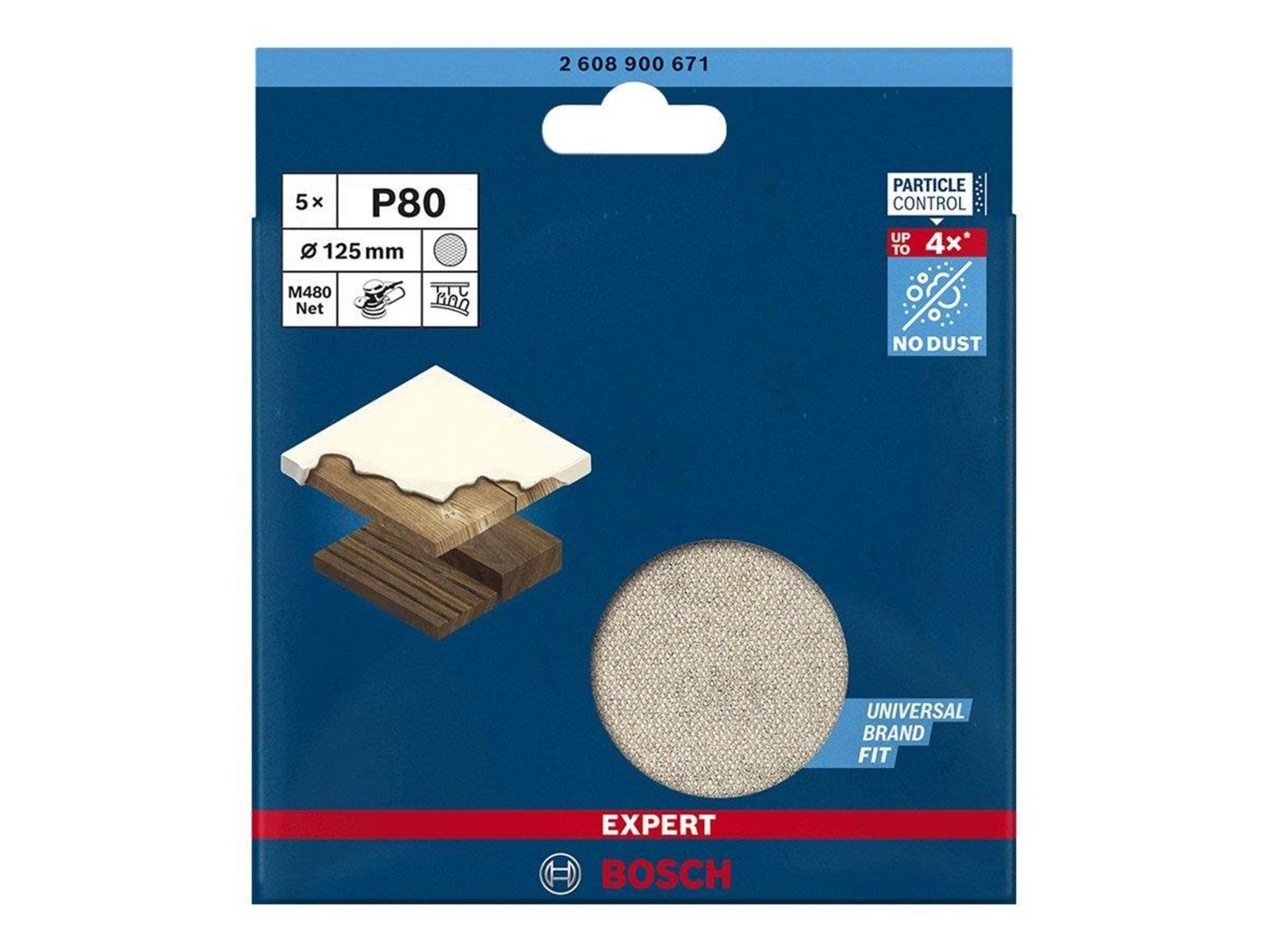 Bosch SLIBEBLAD EXC 125MM NET K80 5 STK